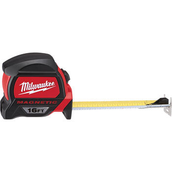 Milwaukee 1.83 in. W x 16 ft. L Premium Magnetic Tape Measure Red 1 pk