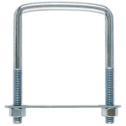 Hampton 3/8 in. x 3 in. W x 4 in. L Coarse Zinc-Plated Steel Square Bend U Bolt
