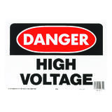 Hy-Ko English High Voltage 10 in. H x 14 in. W OSHA Sign Plastic