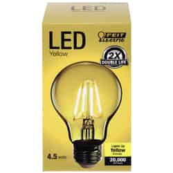 Feit Electric Filament A19 E26 (Medium) LED Bulb Yellow 30 Watt Equivalence 1 pk