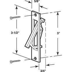 Prime-Line 3-1/2 in. L Brass-Plated Gold Steel Pocket Door Flush Pull