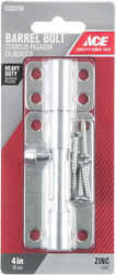 Ace Barrel Bolt 4 in. Zinc For Doors, Chests and Cabinets