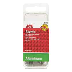 Ace 1/2 L 5/32 in. Aluminum Rivets Silver 15 pk