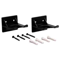Crawford 2.68 in. L Black Hollow Wall Tool Double ABS 2 pk Hanger Holder