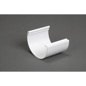 Plastmo Classic 5 in. W White Vinyl Half Round Gutter Connector