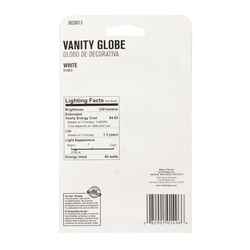 Ace 40 watts G16-1/2 Incandescent Light Bulb 245 lumens White (Frosted) Globe 2 pk