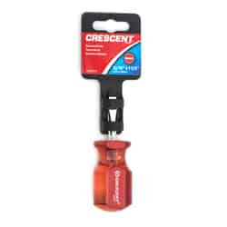 Crescent 1-1/2 in. Slotted 3/16 in. Stubby Screwdriver Metal Red 1 pc.