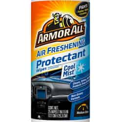 Armor All Cool Mist Plastic/Rubber Air Freshening Protectant Wipes 25 wipes Tub