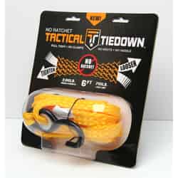 Tactical Tiedown 6 ft. L Yellow 700 lb. Tie Down Vinyl Coated Hooks