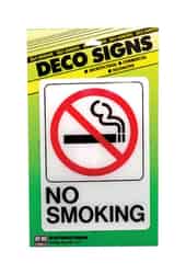 Hy-Ko English 7 in. H x 5 in. W Sign Plastic No Smoking