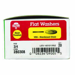 HILLMAN Yellow Dichromate Steel 3/4 in. USS Flat Washer 20 pk