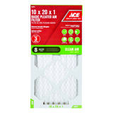 Ace 10 in. W X 20 in. H X 1 in. D Cotton 8 MERV Pleated Microparticle Air Filter