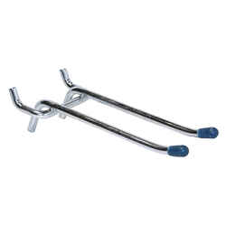 Crawford Silver 4 in. Peg Hooks 2 Steel