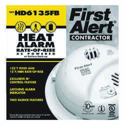 First Alert Hard-Wired with Battery Back-up Ionization Heat Alarm
