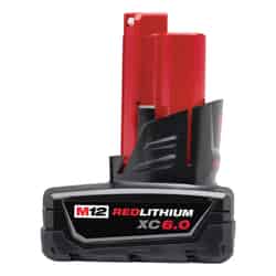 Milwaukee M12 REDLITHIUM XC6.0 12 V 6 Ah Lithium-Ion Battery Pack 1 pc