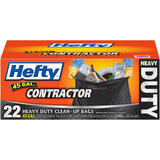 Hefty Contractor 45 gal. Trash Bags Twist Ties 22 pk