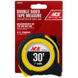 Ace 30 ft. L x 1 in. W Double Sided Tape Measure Yellow 1 pk