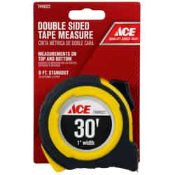 Ace 30 ft. L x 1 in. W Double Sided Tape Measure Yellow 1 pk
