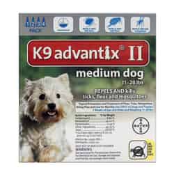 Bayer K9 Advantix II Liquid Flea Drops Imidacloprid/Pyriproxyfen 0.14 oz. Dog