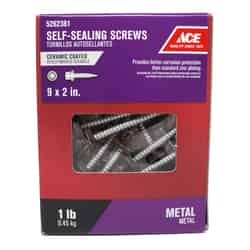 Ace 9 Sizes x 2 in. L Hex Hex Washer Head Ceramic Steel 1 lb. Self-Sealing Screws
