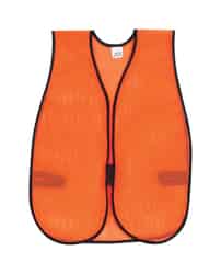 MCR Safety Polyester Orange Safety Vest 1 pk One Size Fits All