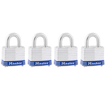 Master Lock 1-5/16 in. H X 1-5/8 in. W X 1-1/2 in. L Laminated Steel Double Locking Padlock 4