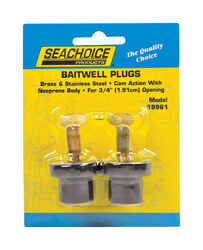 Seachoice 11.5 in. L x 3/4 in. W Deck and Baitwell Plugs Stainless Steel 2 pc.