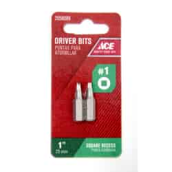 Ace #1 x 1 in. L Insert Bit 1/4 in. S2 Tool Steel 2 pc. Hex Shank Square Recess