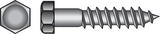 HILLMAN 3 in. L x 5/16 in. Hex Steel Lag Screw 100 pk