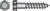 HILLMAN 3 in. L x 5/16 in. Hex Steel Lag Screw 100 pk