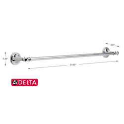 Delta Silverton Collection Chrome Towel Bar 24 in. L Die Cast Zinc