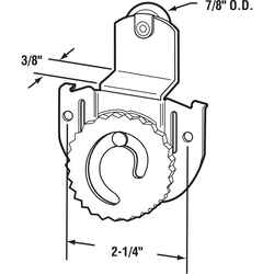 Prime-Line 7/8 in. D X 2-1/4 in. L Mill Plastic/Steel Roller Assembly 2 pk