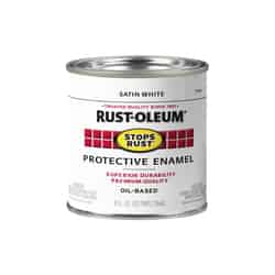 Rust-Oleum Stops Rust Satin White Oil-Based Protective Paint 0.5 pt
