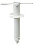 Rio Brands White 4 in. W x 12-1/2 in. H Umbrella Base