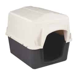 Petmate Petbarn Medium Plastic Dog House Almond/Cocoa 34.3 in. D x 25.8 in. W x 26.6 in. H