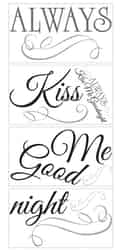 Roommates 16.5 in. W X 4.5 in. L Always Kiss Me Goodnight Peel and Stick Wall Decal