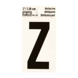 Hy-Ko 2 in. Black Z Letter Self-Adhesive Vinyl Reflective