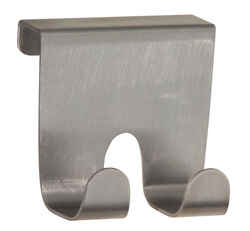 InterDesign Brushed Nickel 2 in. L Silver Medium Over the Cabinet Hook 1 pk Stainless Steel