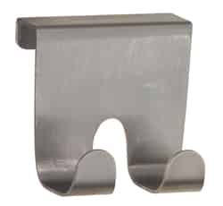 InterDesign Brushed Nickel 2 in. L Silver Medium Over the Cabinet Hook 1 pk Stainless Steel