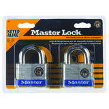 Master Lock 1-1/2 in. H x 7/8 in. W x 2 in. L Laminated Steel 4-Pin Cylinder 2 Keyed Alike Padlo