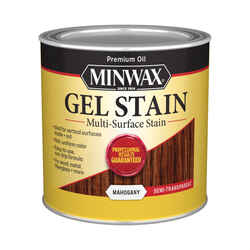 Minwax Transparent Low Luster Mahogany Oil-Based Oil-Based Gel Stain 0.5 pt