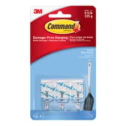 3M Command Small Plastic Hook 1-5/8 in. L 3 pk