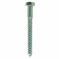 HILLMAN 3-1/2 in. L x 3/8 in. Steel Lag Screw 50 pk Hex