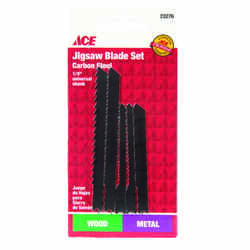 Ace High Carbon Steel Jig Saw Blade Set Universal 5 pk