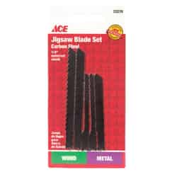 Ace High Carbon Steel Jig Saw Blade Set Universal 5 pk