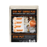 Trimaco Stay Put Heavy Weight Canvas Drop Cloth 6 ft. W x 8 ft. L