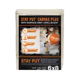 Trimaco Stay Put Heavy Weight Canvas Drop Cloth 6 ft. W x 8 ft. L