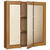 Continental Cabinets 28-5/8 in. H x 30 in. W x 4-7/16 in. D Square Oak Tri-View Medicine Cabinet