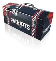 Sainty International 16.25 in. New England Patriots Art Deco Tool Box 7.75 in. H x 7.1 in. W Stee
