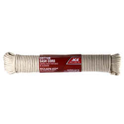 Ace 7/32 in. Dia. x 100 ft. L White Solid Braided Cotton Cord